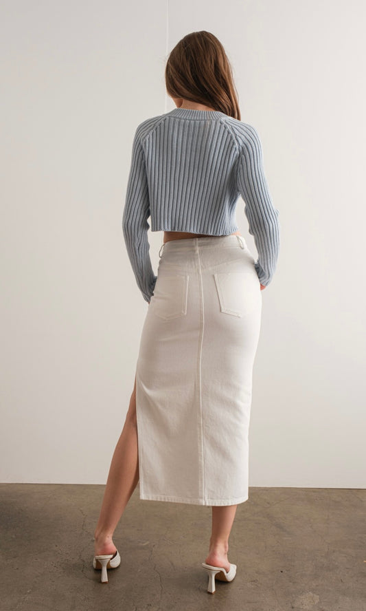 Logan Denim Midi Skirt